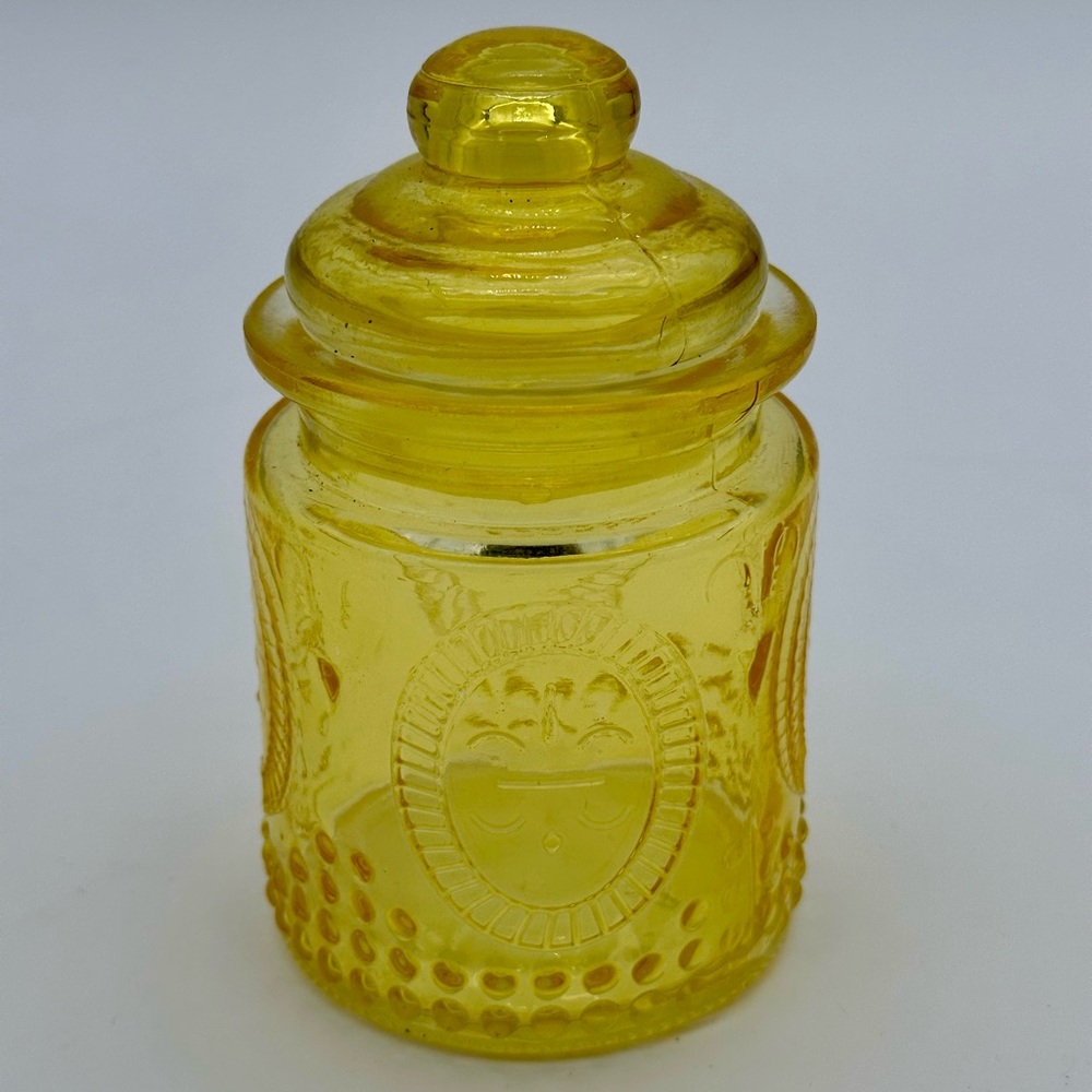Source Unknown Yellow Glass Jar